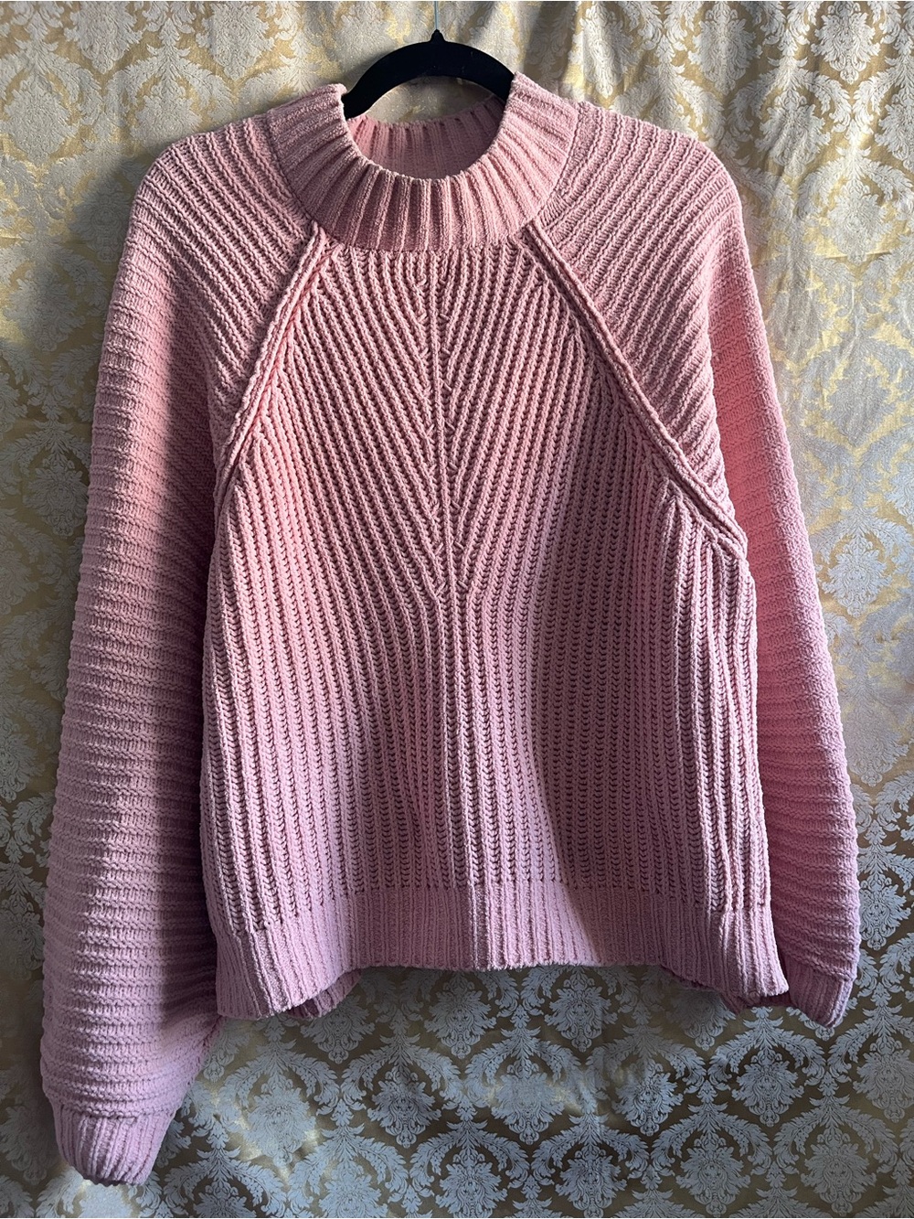 Fashion Nova 2X Pink Ribbed Mock Turtleneck Soft Knitted Sweater